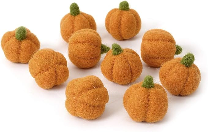 Glaciart One Felt Pumpkins - Create Garlands, Autumn Decor, Halloween Felt Props - Fall Home Deco... | Amazon (US)