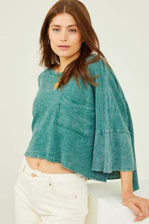 Claire Thermal Ruffle Top | Altar'd State