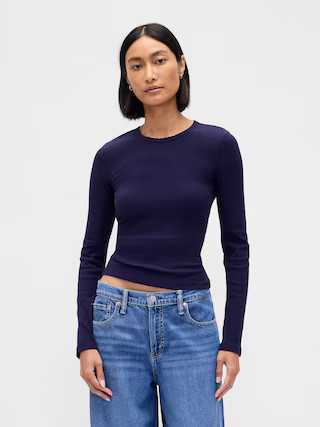 Pointelle Rib T-Shirt | Gap (US)