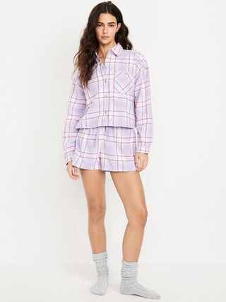 Flannel Pajama Short Set | Old Navy (US)
