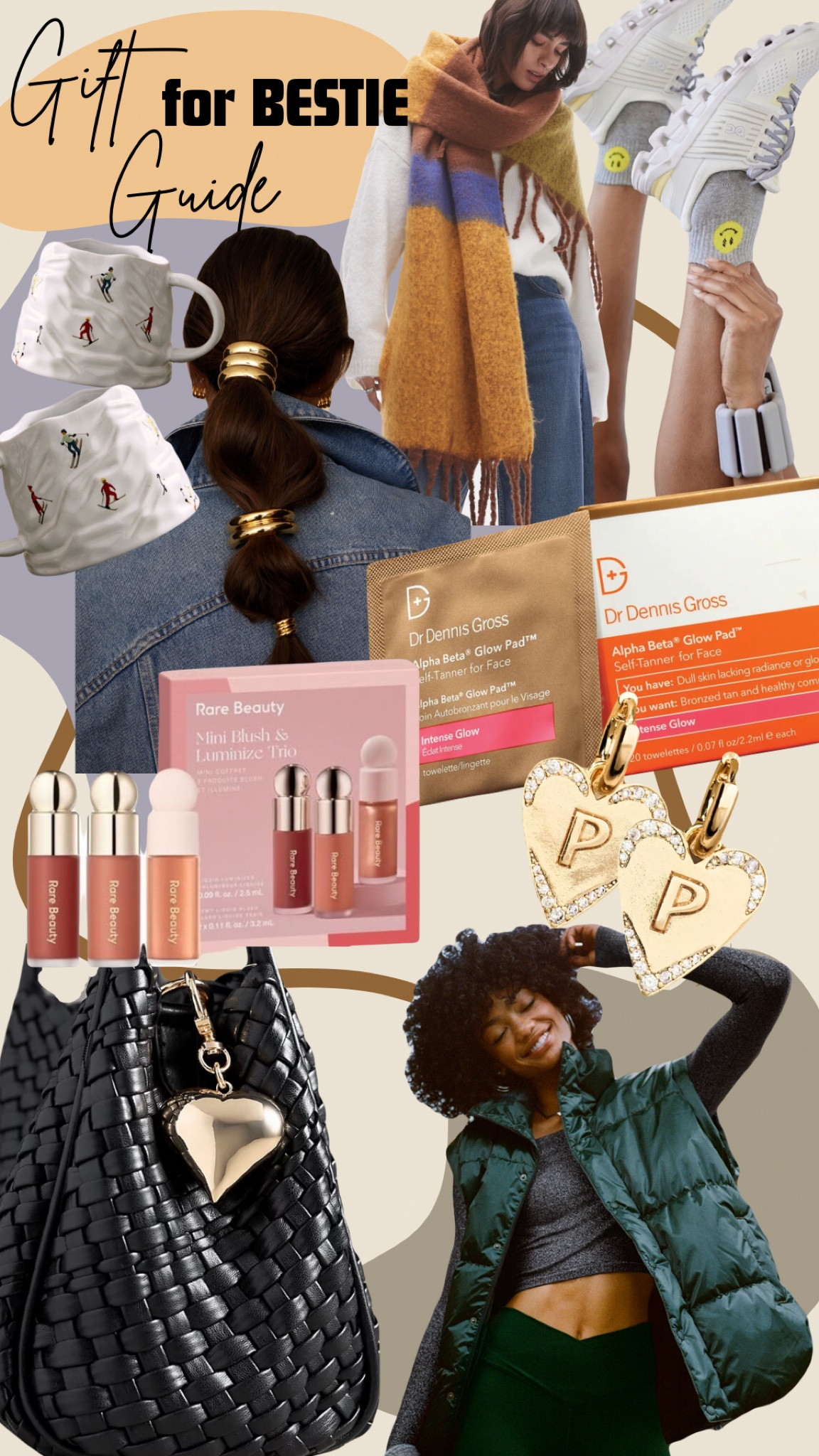 Holiday Christmas Gift guide for your bestie! Make this holiday special with gifts that are cute, useful, and meaningful! Accessories, bag charms, personalized earrings, beauty products, winter accessories, scarf, vest, active accessories

#LTKHoliday #LTKGiftGuide #LTKFindsUnder100