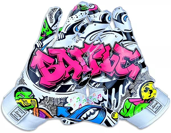 Battle Youth Triple Threat Graffiti Football Receiver Gloves | Dick's Sporting Goods