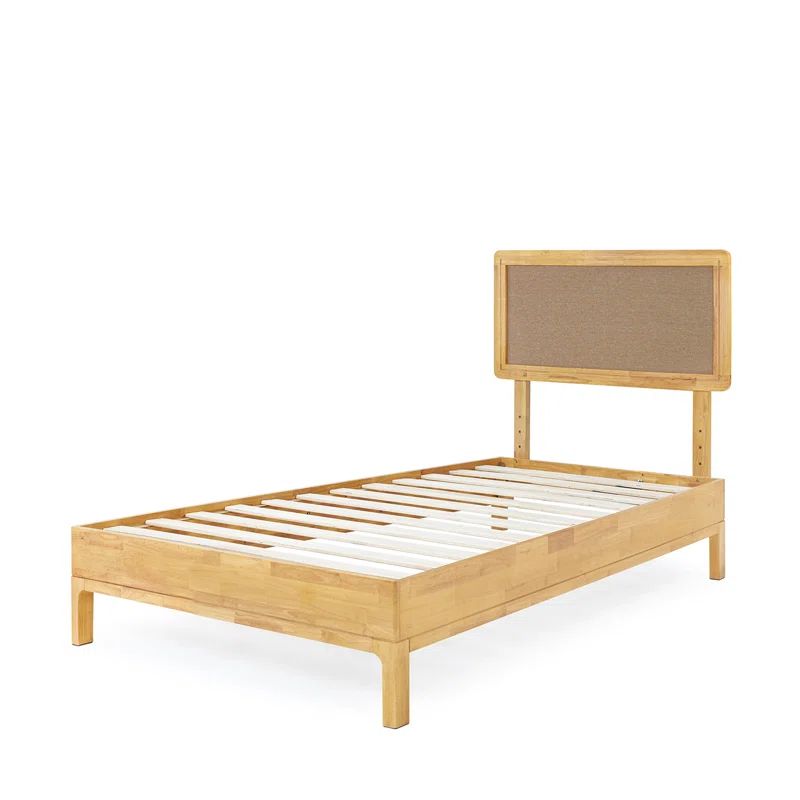 Anspach Nipe Solid Wood Platform Bed with Headboard, Bohemian Bed Frame | Wayfair North America