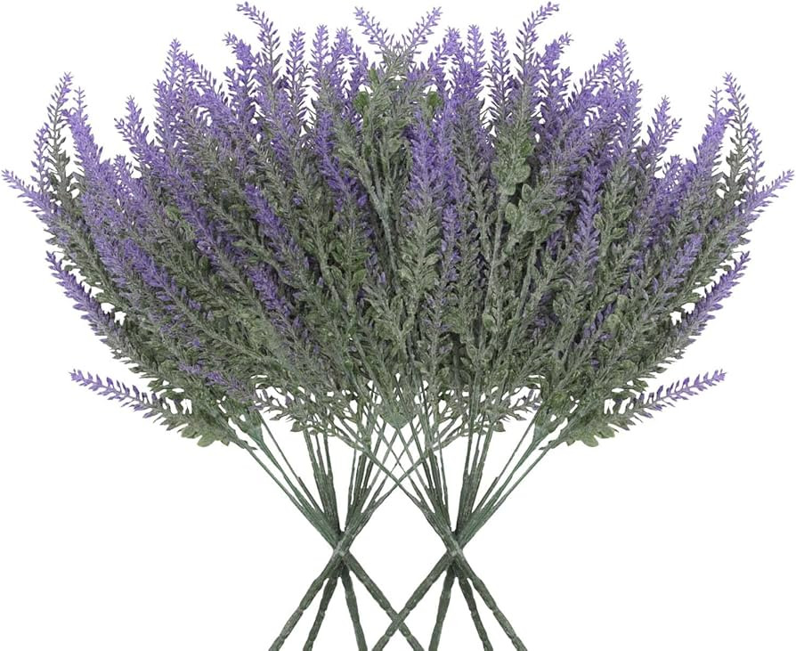 Houseables Fake Lavender Plant, Purple, 4 Bundles, Plastic, Faux, Frosted, 14" - 14.5", Decor, Mo... | Amazon (US)