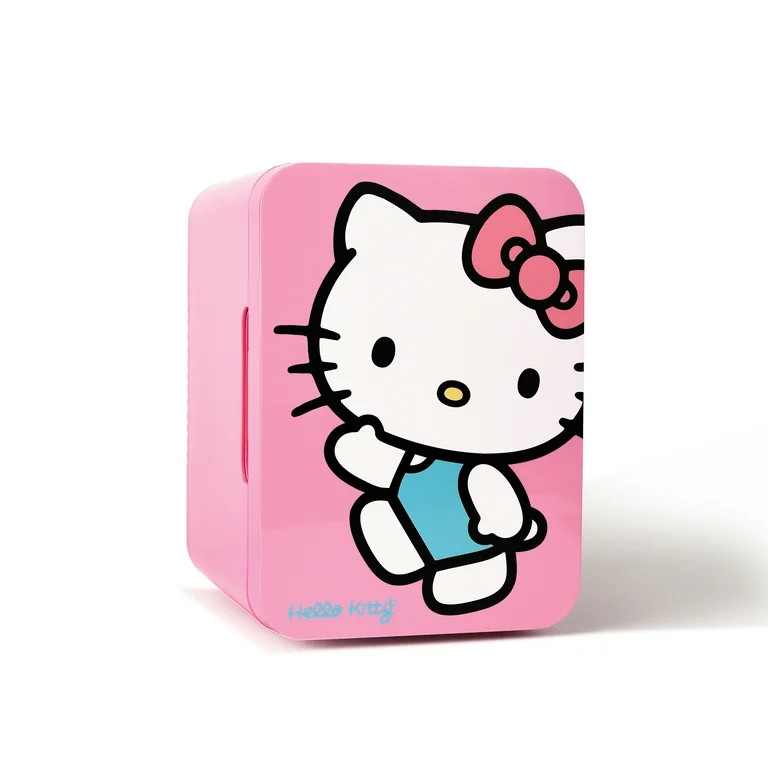 Hello Kitty Pink 6 Can Mini Fridge Thermoelectric Cooler 4 Litre | Walmart (US)