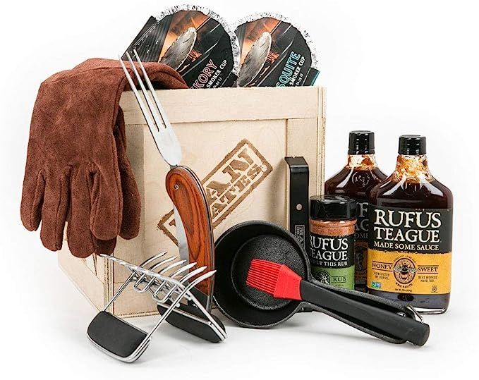Man Crates Pit Master Barbecue Crate – The Ultimate BBQ Gift for Men – Includes Meat Claws, B... | Amazon (US)