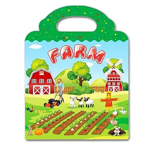 Reusable Sticker Book for Kids, Farm Stickers Educational Learning Toys Travel Stickers Activity Books for Toddler Girls Boys Age 3+ Birthday Gifts | Amazon (US)