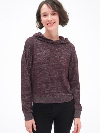 Gap Womens Softspun Crop Pullover Hoodie Vamp Red Size XS | Gap US