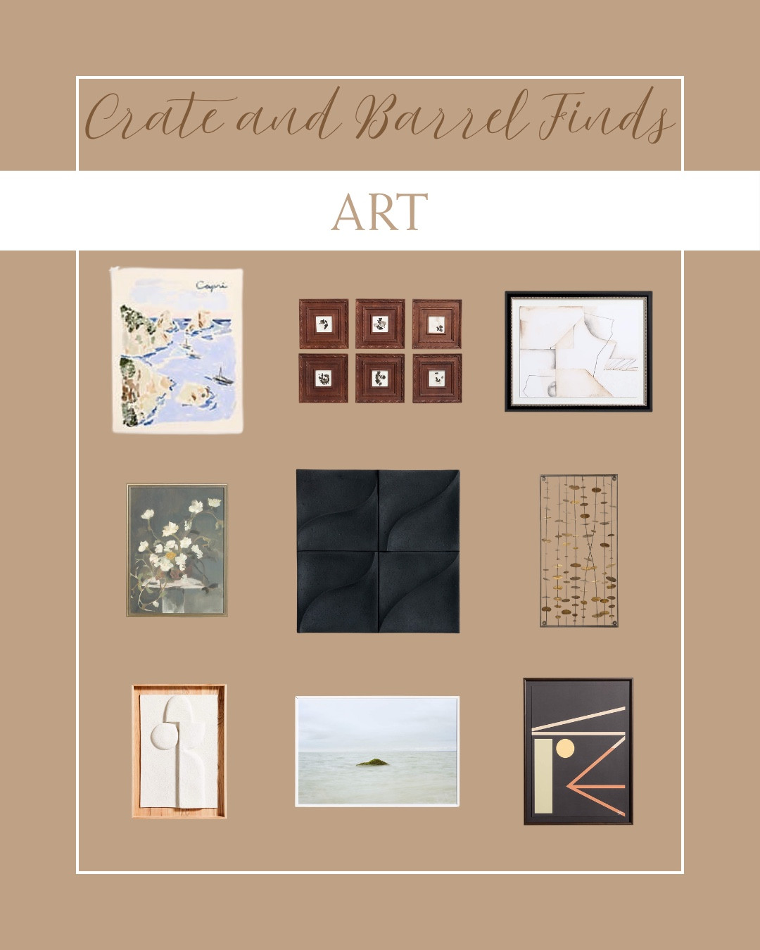 @Crate & Barrel  art with modern textures, neutral palettes, and elevated pieces that add depth to any space.

#CrateAndBarrel #WallArt #NeutralHome #LTKhome

#LTKHome