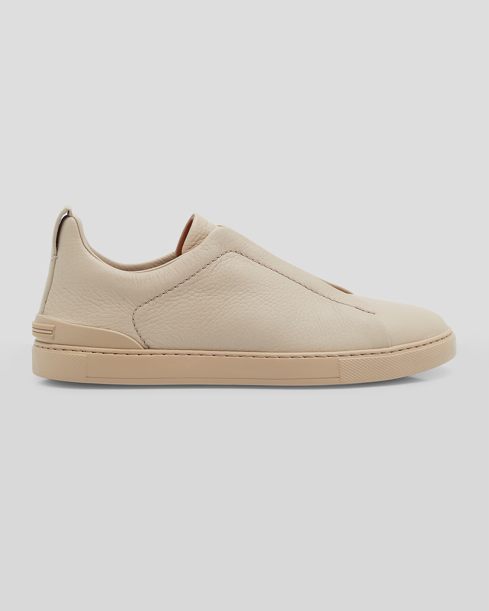 Men's Triple Stitch Deerskin Leather Sneakers | Neiman Marcus