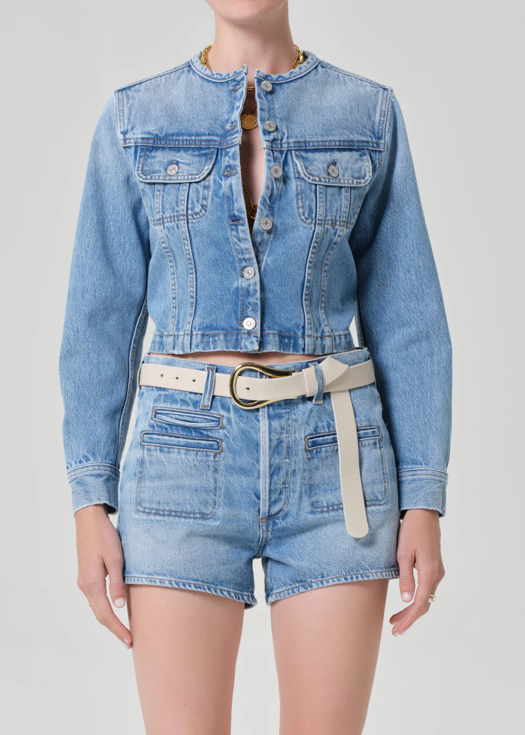 Devin Collarless Jacket in Cecil | Citizens of Humanity