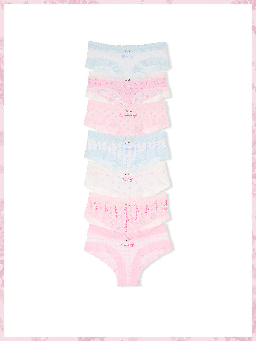 PINK x LoveShackFancy Days of the Week 7-Pack Cheeky Panties | Victoria's Secret (US / CA )