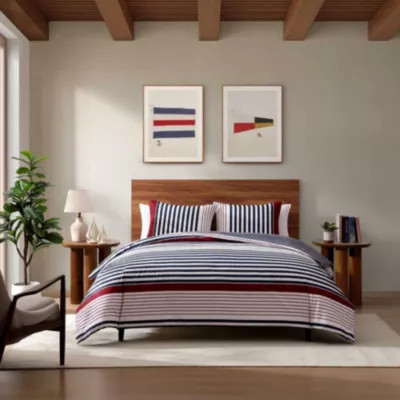 Tommy Hilfiger Brooklyn Stripe Cotton Comforter Set | Belk