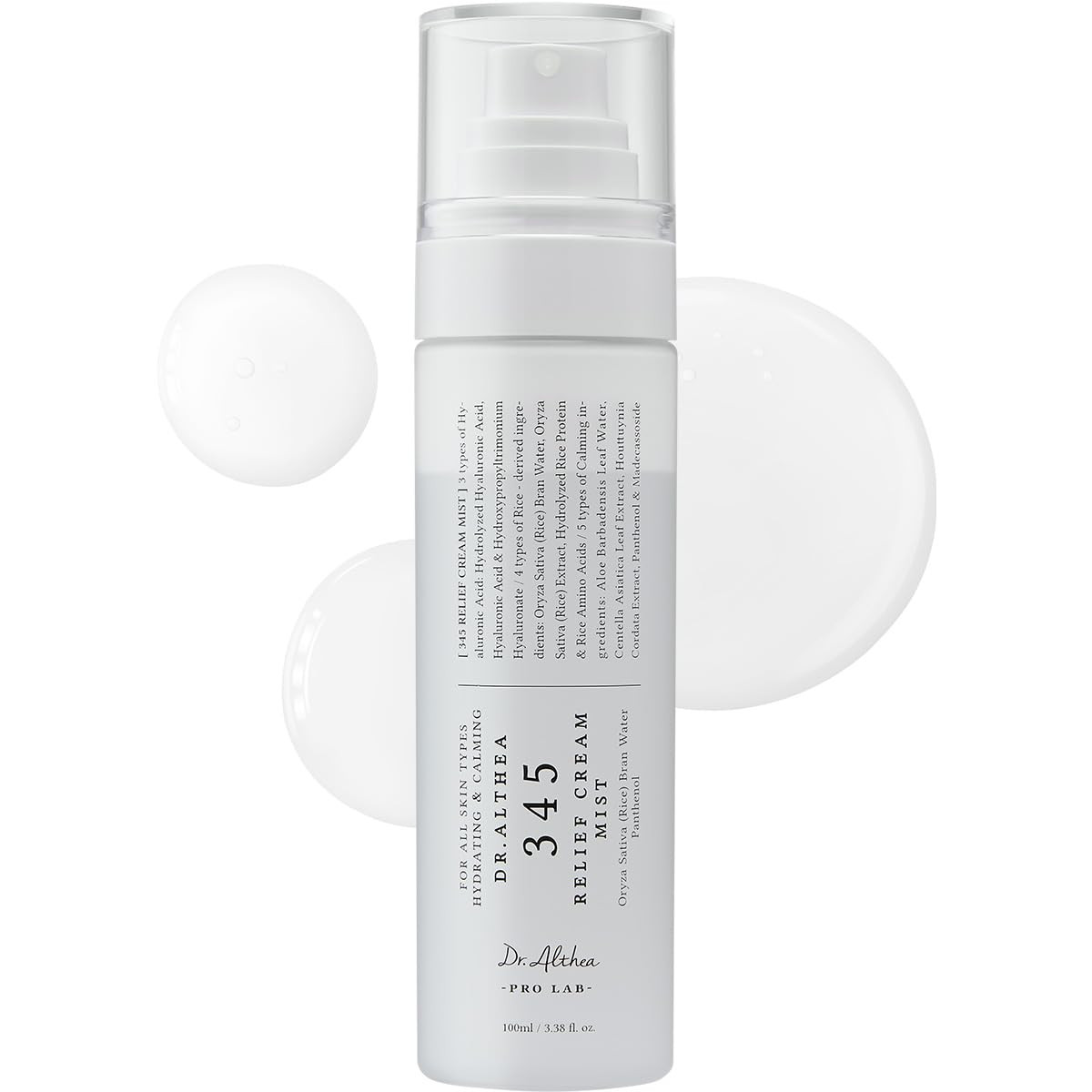 Dr.Althea 345 Relief Cream Mist | Hydrating Facial Mist with Rice Extract | Soothing Care for Sensitive Skin | Vegan Korean Skincare, 3.38 Fl Oz | Amazon (US)