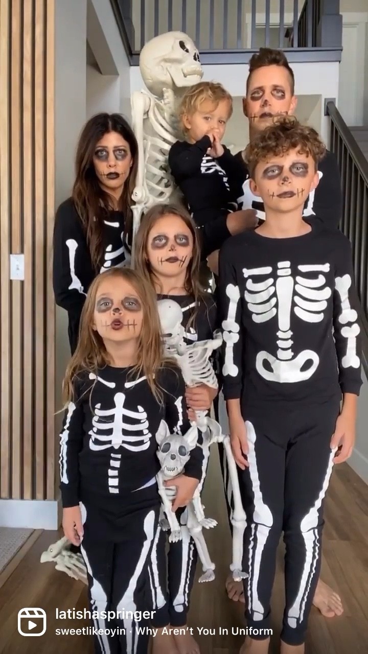 Our Grinch pjs are restocked (sold out fast last year) and we love these comfy skeleton pjs! #christmaspjs #halloeeenpjs #halloween 

#LTKSeasonal #LTKHalloween #LTKunder50