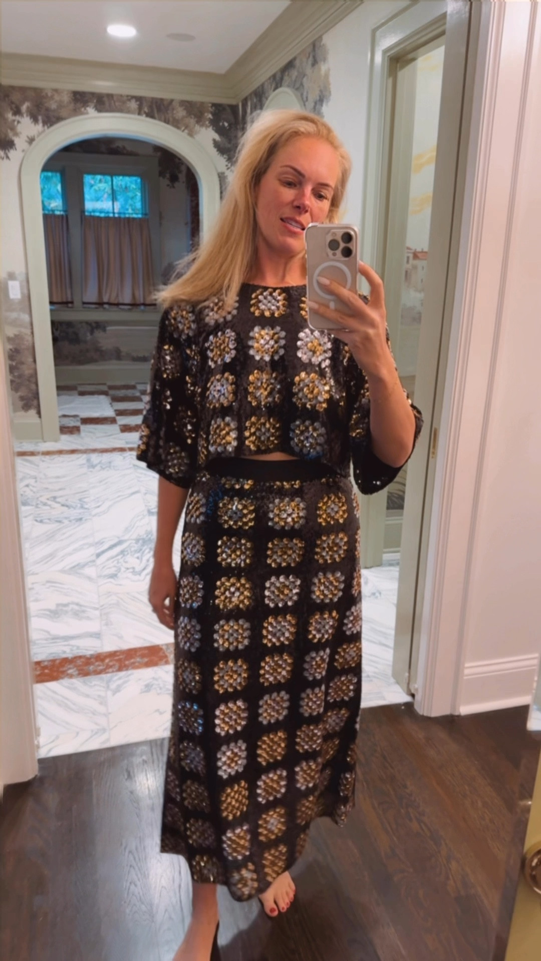 Going to a fancy dinner party for my sisters birthday this weekend and picking the perfect sparkly ‘fit!

#LTKWatchNow #LTKOver40 #LTKParties