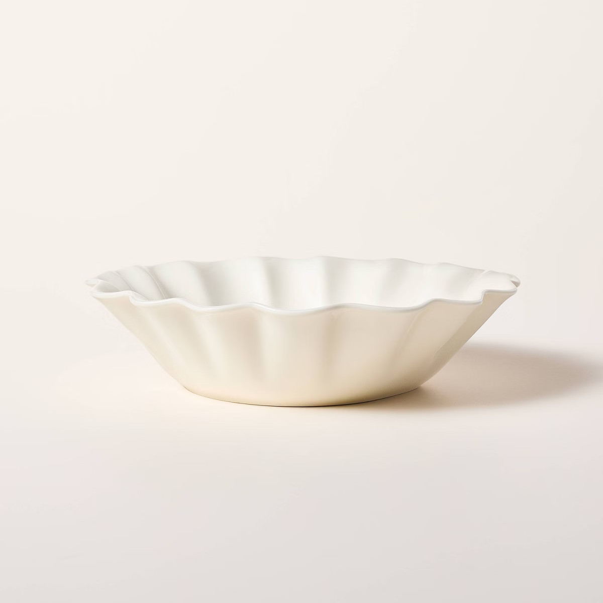 Ruffled Ceramic Serving Bowl Cream - kate spade new york x Target | Target
