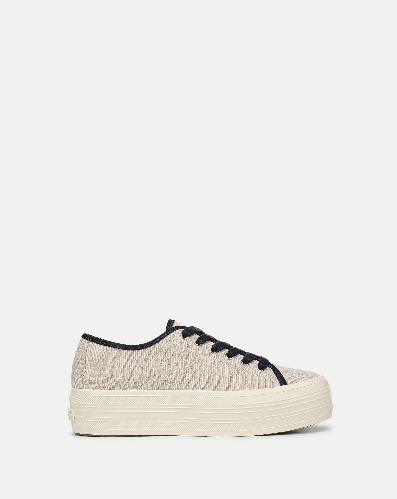 Truett Platform Sneaker in Sand & Navy | Veronica Beard | Veronica Beard