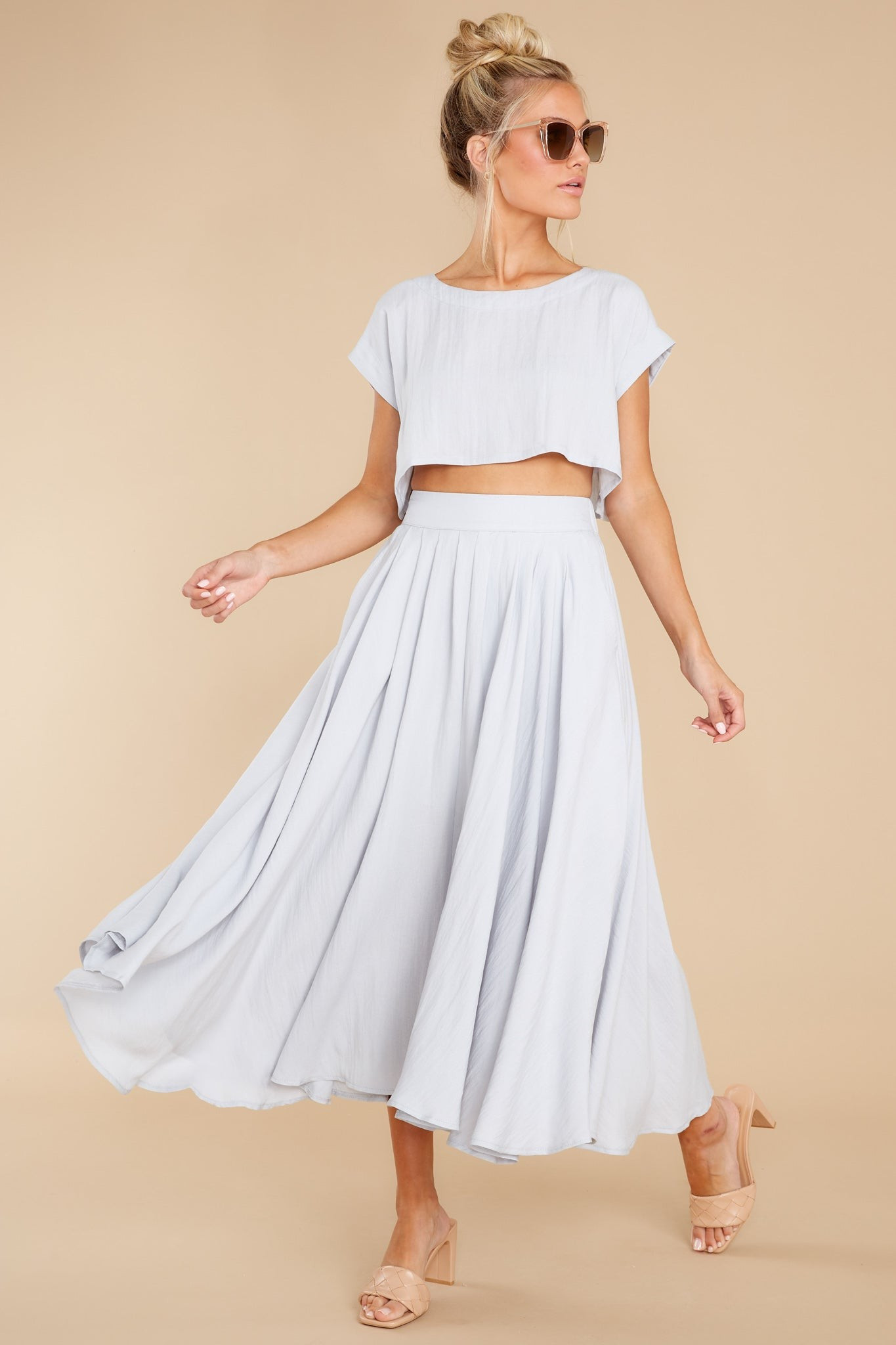 Sweet Memory Of Us Light Blue Two Piece Set- Spring Outfit | Red Dress 