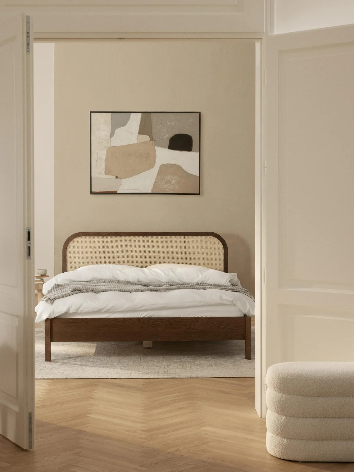 Wooden Bed with Viennese Braid Headboard | Westwing UK
