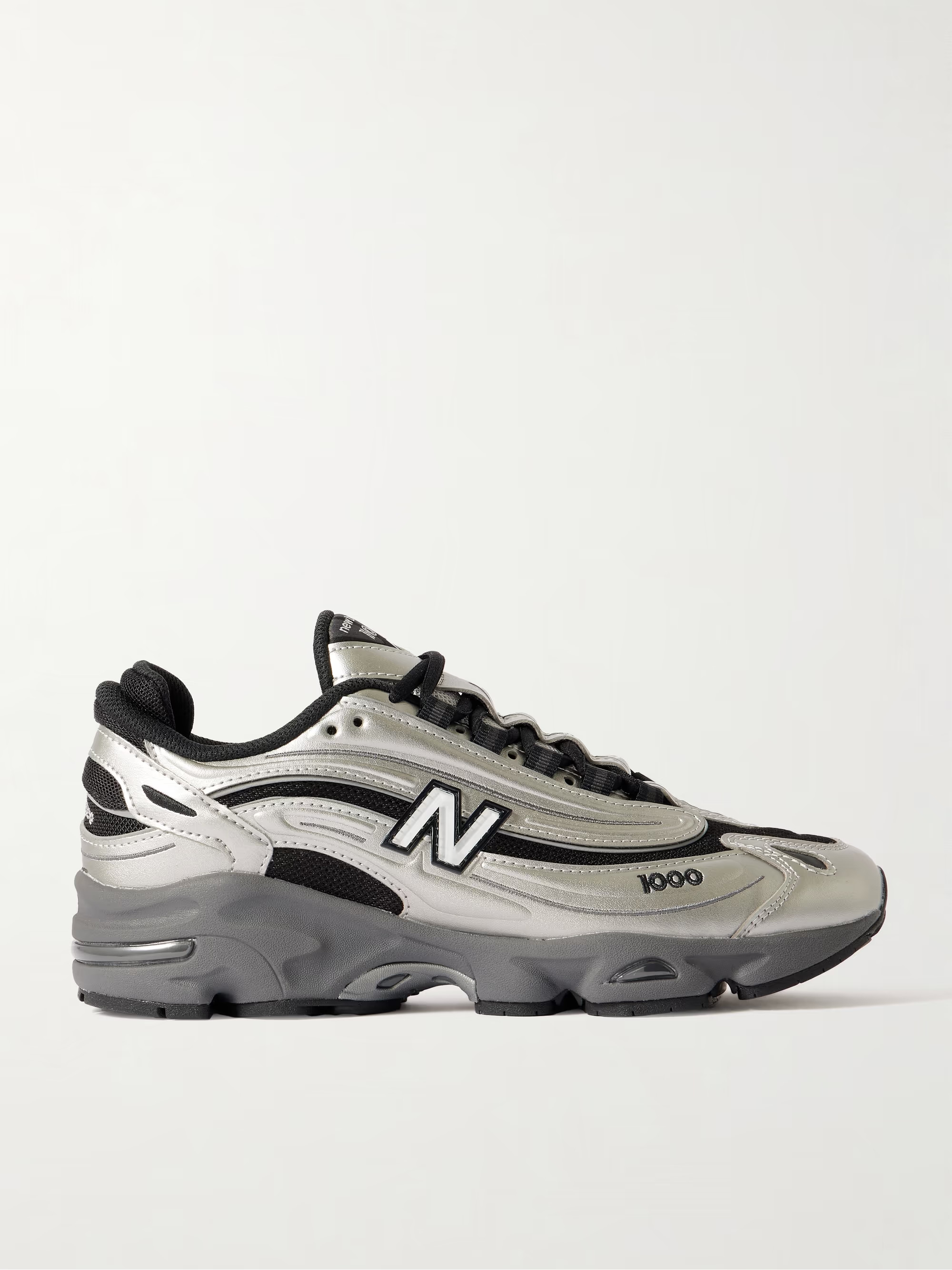 1000 mesh-paneled metallic sneakers | NET-A-PORTER (UK & EU)