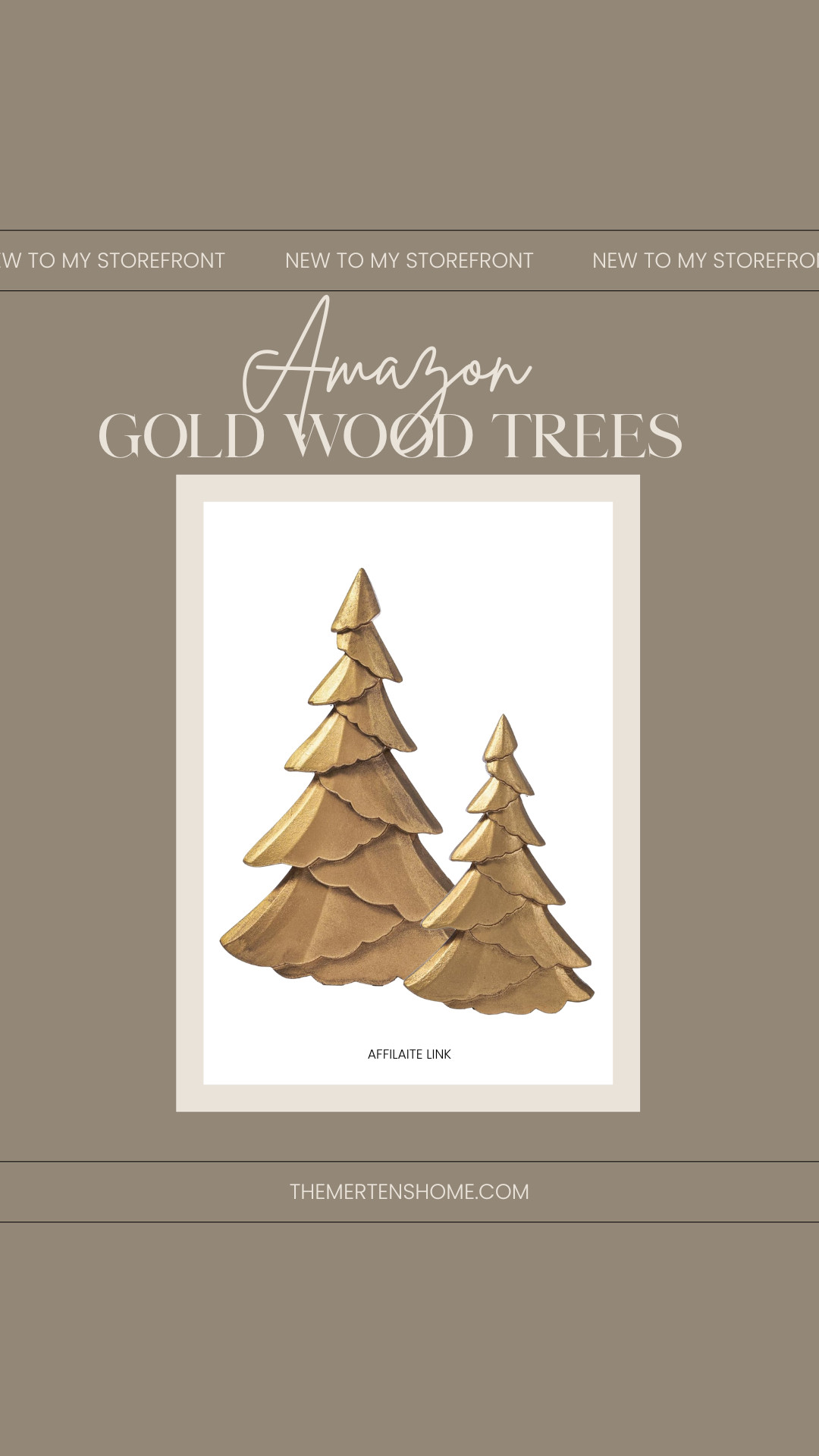 Amazon gold wood trees new to my storefront—simple, neutral, and the perfect little festive touch for shelves, mantles, or trays 🎄✨  

 #LTKHoliday #LTKHome #LTKFindsUnder50