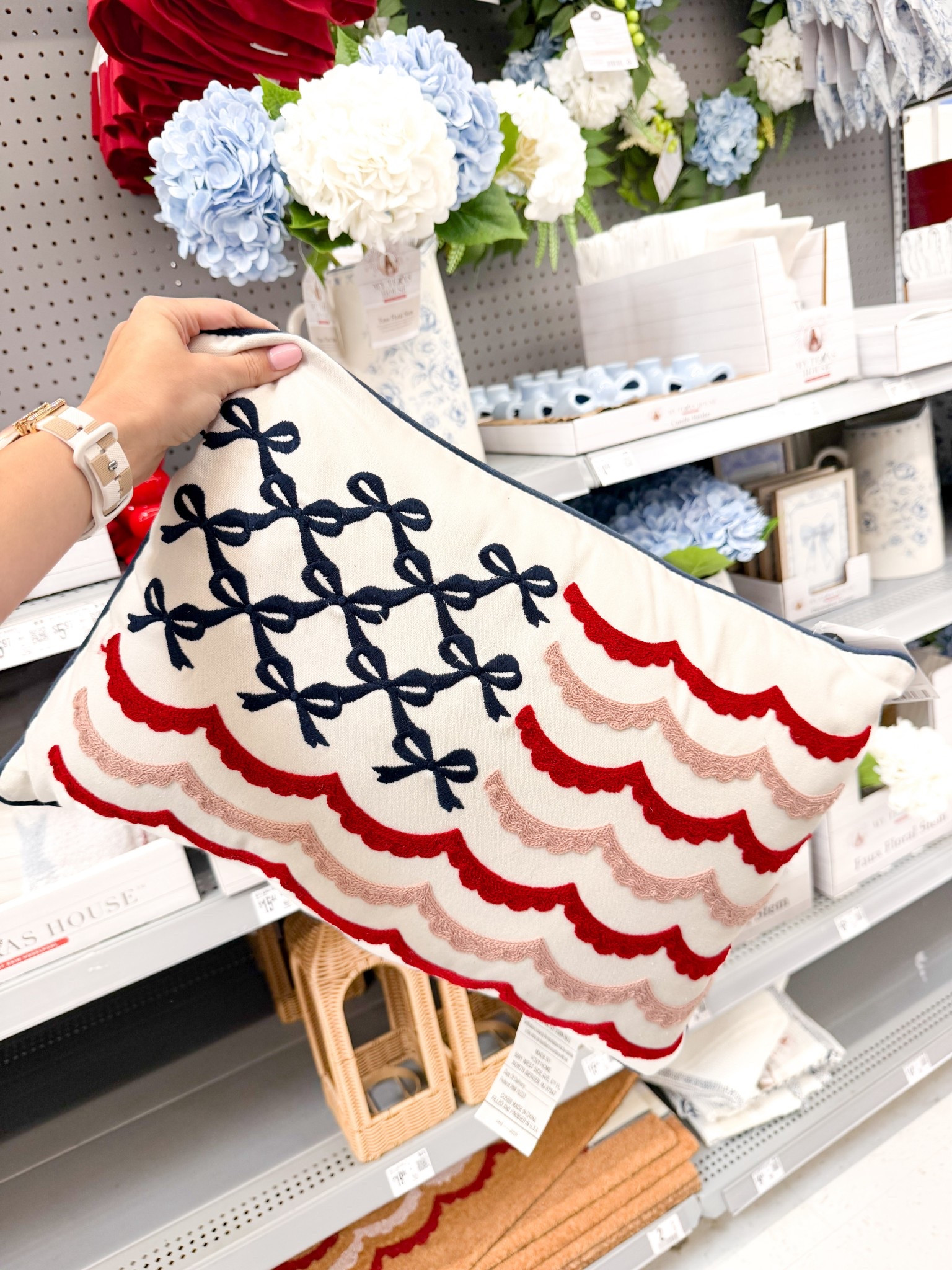 Brought this cutie home today!! Love this patriotic bow pillow! My Texas house did awesome on these pillows! 

#LTKSeasonal #LTKHome