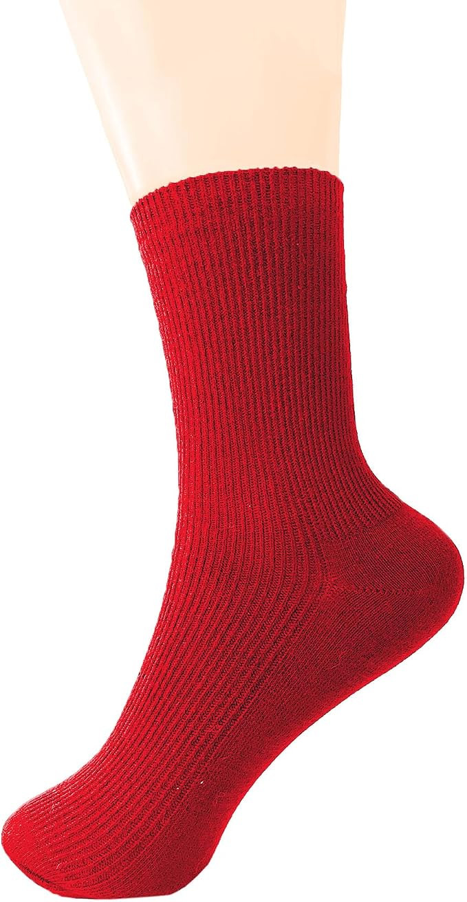 Womens Ribbed Knit Socks Cotton Athletic Running Casual Crew Socks | Amazon (US)