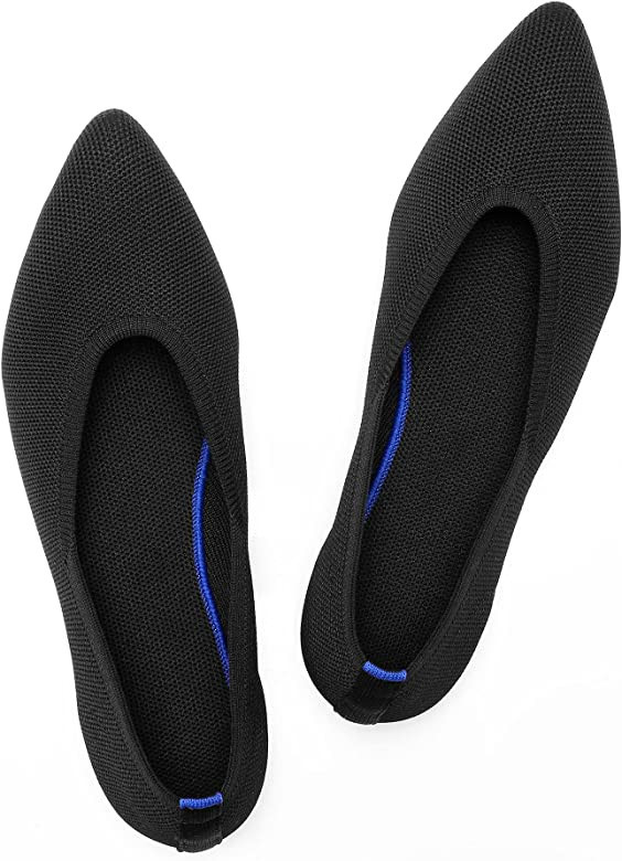 Frank Mully Womens Pointed Toe Flats Knit Dress Shoes Comfort Women Shoes Slip On Ballet Shoes fo... | Amazon (US)