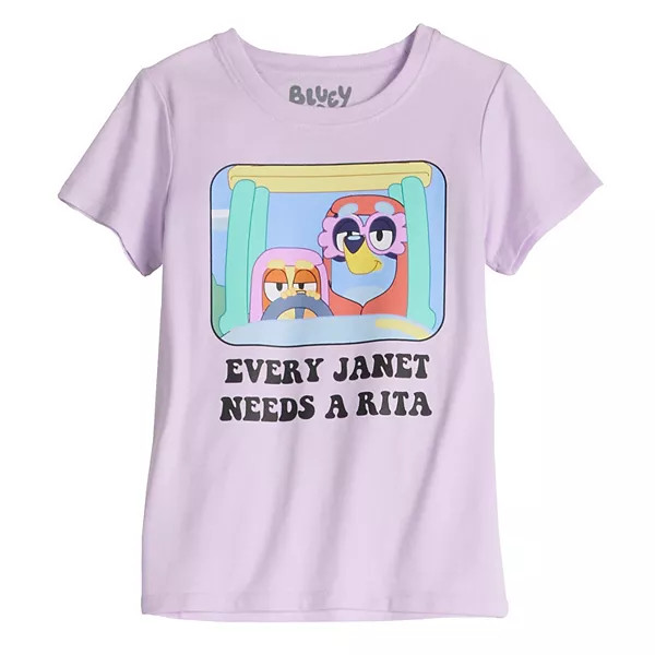 Baby & Toddler Girl Bluey And Bingo Driving Grannies Every Janet Needs A Rita Graphic Tee | Kohl's