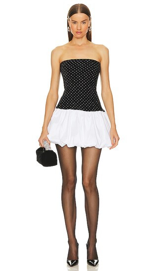 x Bridget Juliette Mini Dress in Black & White | Revolve Clothing (Global)