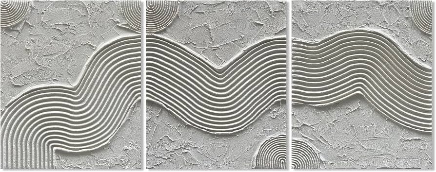 NANKAI Art Hand-Painted White Texture Abstract Art Oil Painting Minimalist Art Home Wall Decorati... | Amazon (US)