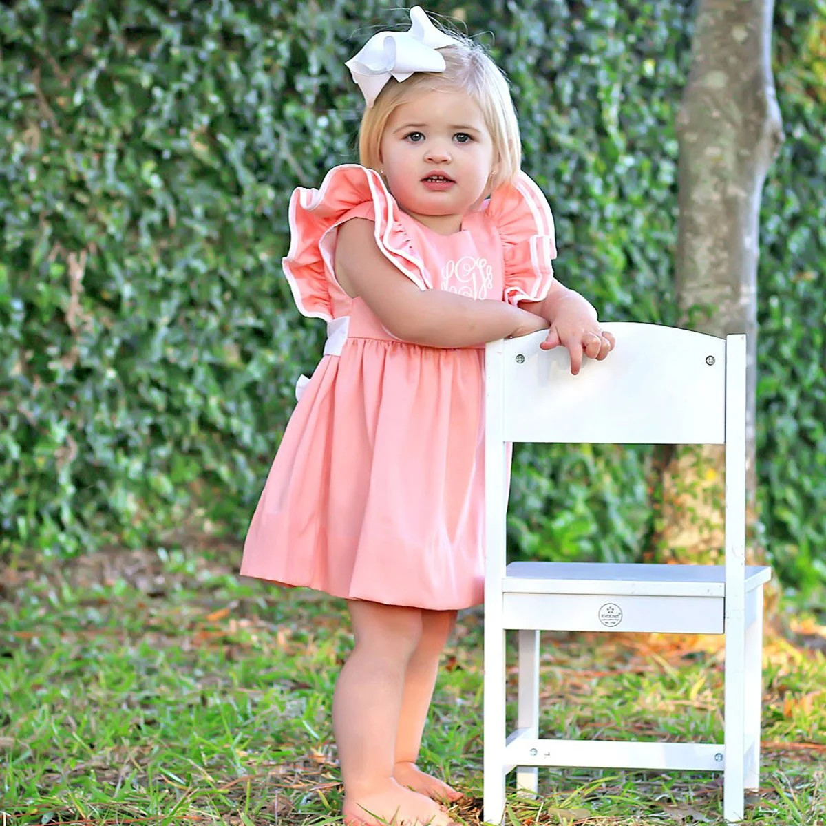 Peach Pique Alice Dress | Classic Whimsy