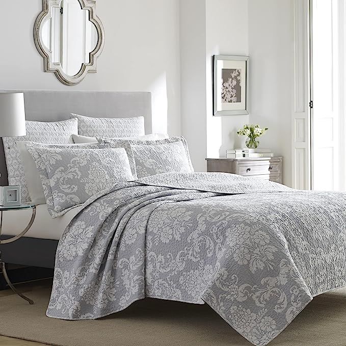 Laura Ashley Home Venetia Collection Quilt Set-100% Cotton, Reversible, Lightweight & Breathable ... | Amazon (US)