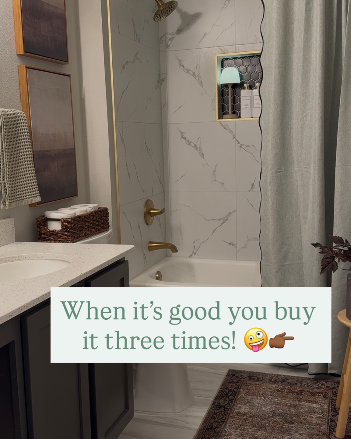 Extra long scallop shower curtains for the win! On major sale & so many colors! 🤩 I have the sage green, brown & cream! 

Amazon bathroom finds, guest bathroom, affordable bathroom finds

#LTKHome #LTKSaleAlert