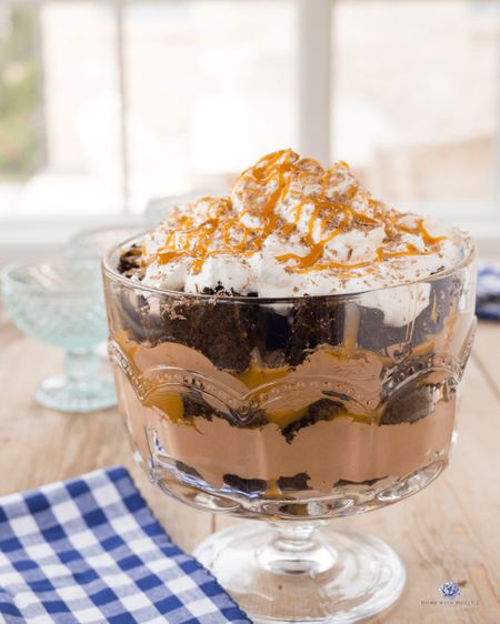 This delicious Salted Caramel Chocolate Trifle recipe is super easy to make! Head to my blog for the full recipe. Sharing trifle bowls here:

#LTKparties #LTKhome #LTKfamily