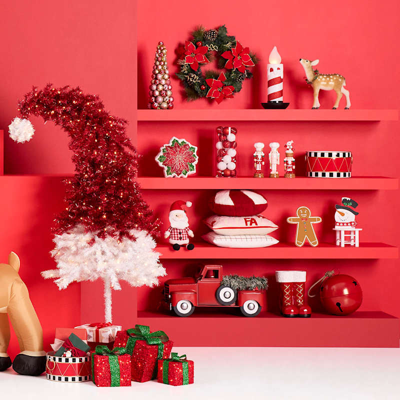 Pre-Lit Red Gift Boxes | At Home