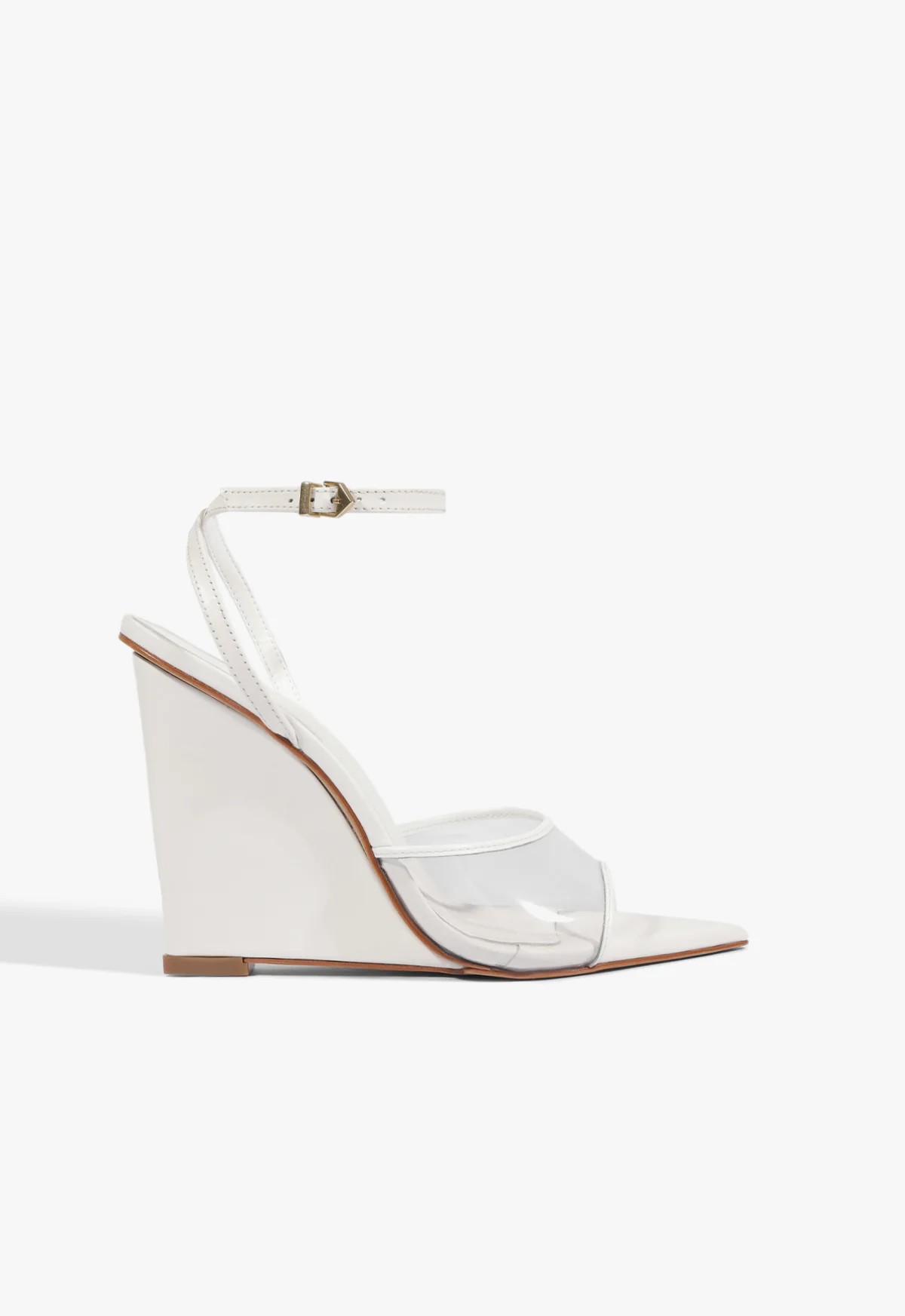 Elodie Vinyl White High Wedge Sandal | Schutz (US)