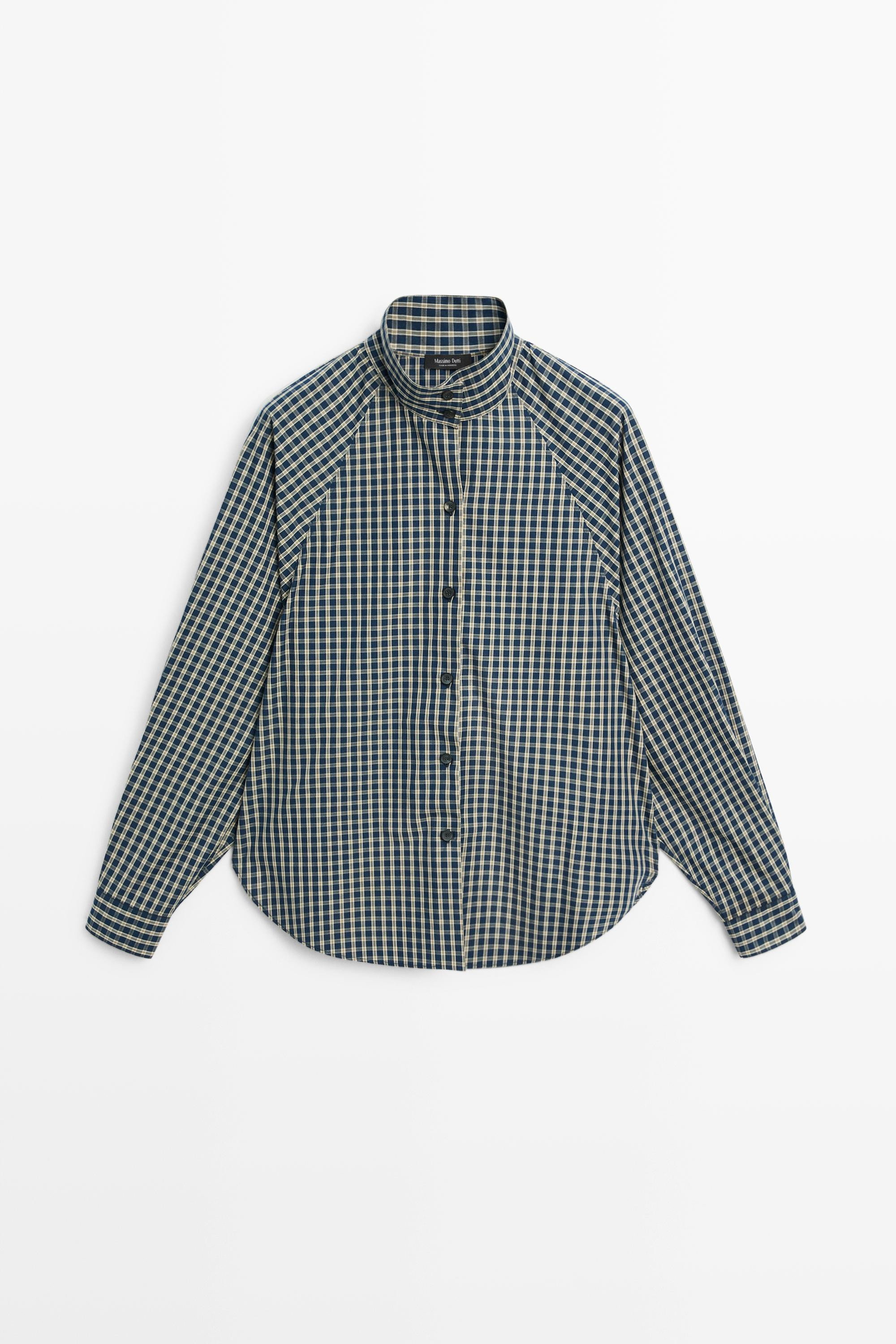 Chemise \u00e0 carreaux 100 % coton | Massimo Dutti FR