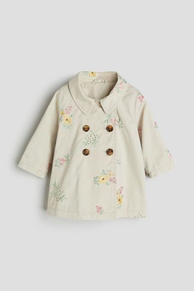 Embroidered Cotton Trench Coat | H&M (US + CA)