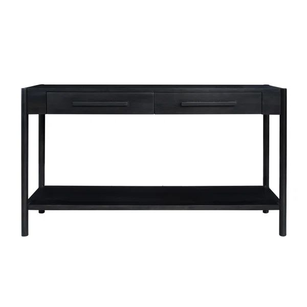 Black Wooden 2 Drawer Console Table | Wayfair North America