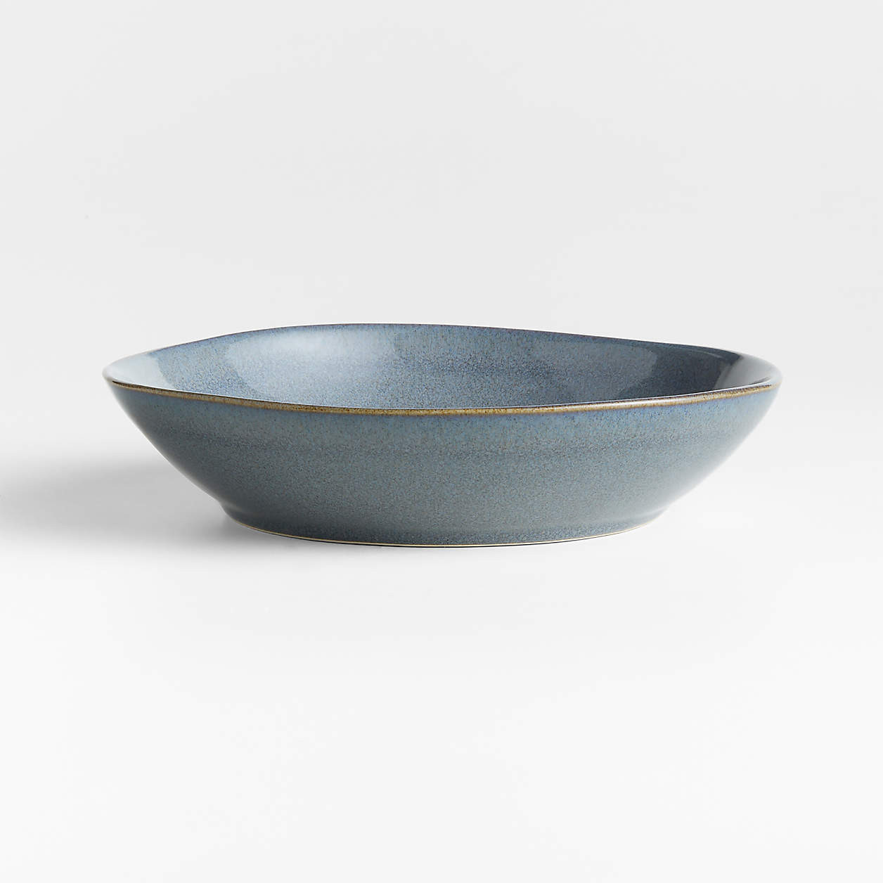 Marin Slate Blue Stoneware Low Bowl + Reviews | Crate & Barrel | Crate & Barrel