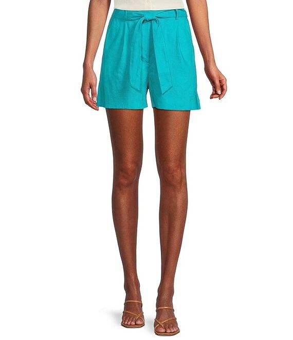 Amee Linen High Rise Shorts | Dillard's