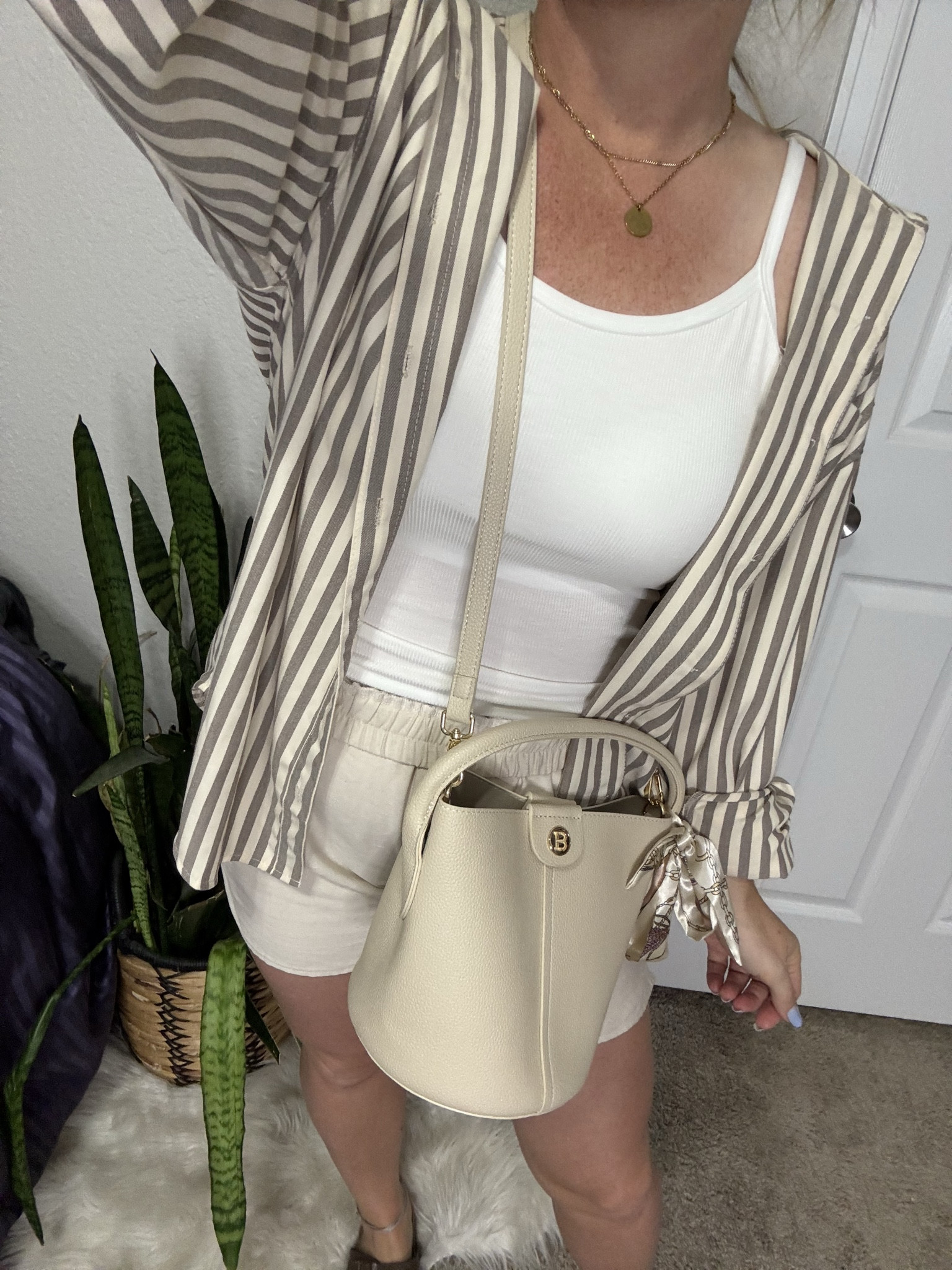 Summer outfit idea — white tank top, striped button down shirt, line shorts, bucket bag and sandals 





Amazon outfits, summer outfit inspo, outfit ideas, casual outfits amazon, amazon outfits every day, outfit ideas 2026, summer outfits, late summer outfits Amazon

#LTKootd #LTKSaleAlert #LTKPetite