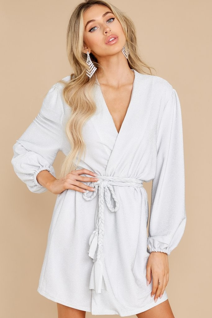 Sparks Fly Silver Dress | Red Dress 