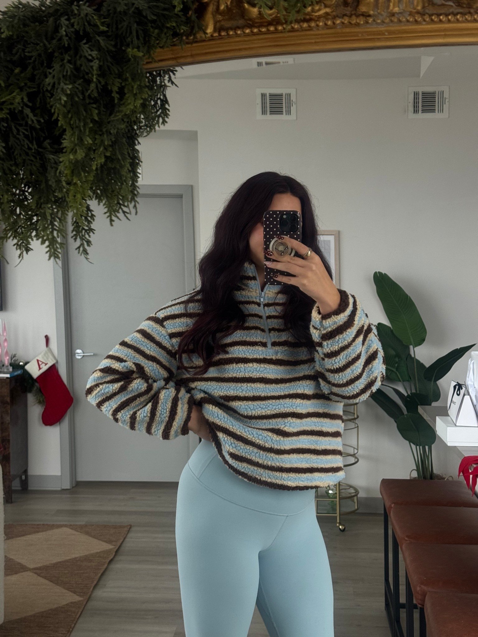 Running errands in this cozy striped fleece and my fav Aritzia leggings! They don’t make this color anymore, so I linked all of their similar colors, but it’s the same leggings! Feels like butter 💙

#LTKCyberWeek #LTKgrwm #LTKootd
