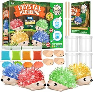 XXTOYS Crystal Growing Kit for Kids - 4 Vibrant Colored Hedgehog to Grow - Science Kits for Kids ... | Amazon (US)