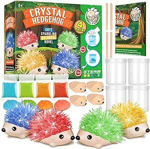 XXTOYS Crystal Growing Kit for Kids - 4 Vibrant Colored Hedgehog to Grow - Science Kits for Kids ... | Amazon (US)