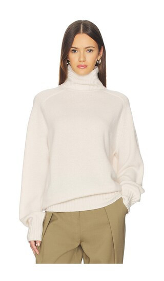 SRG Fayy Cashmere Turtleneck Sweater in Cream. - size S | Revolve Clothing (Global)