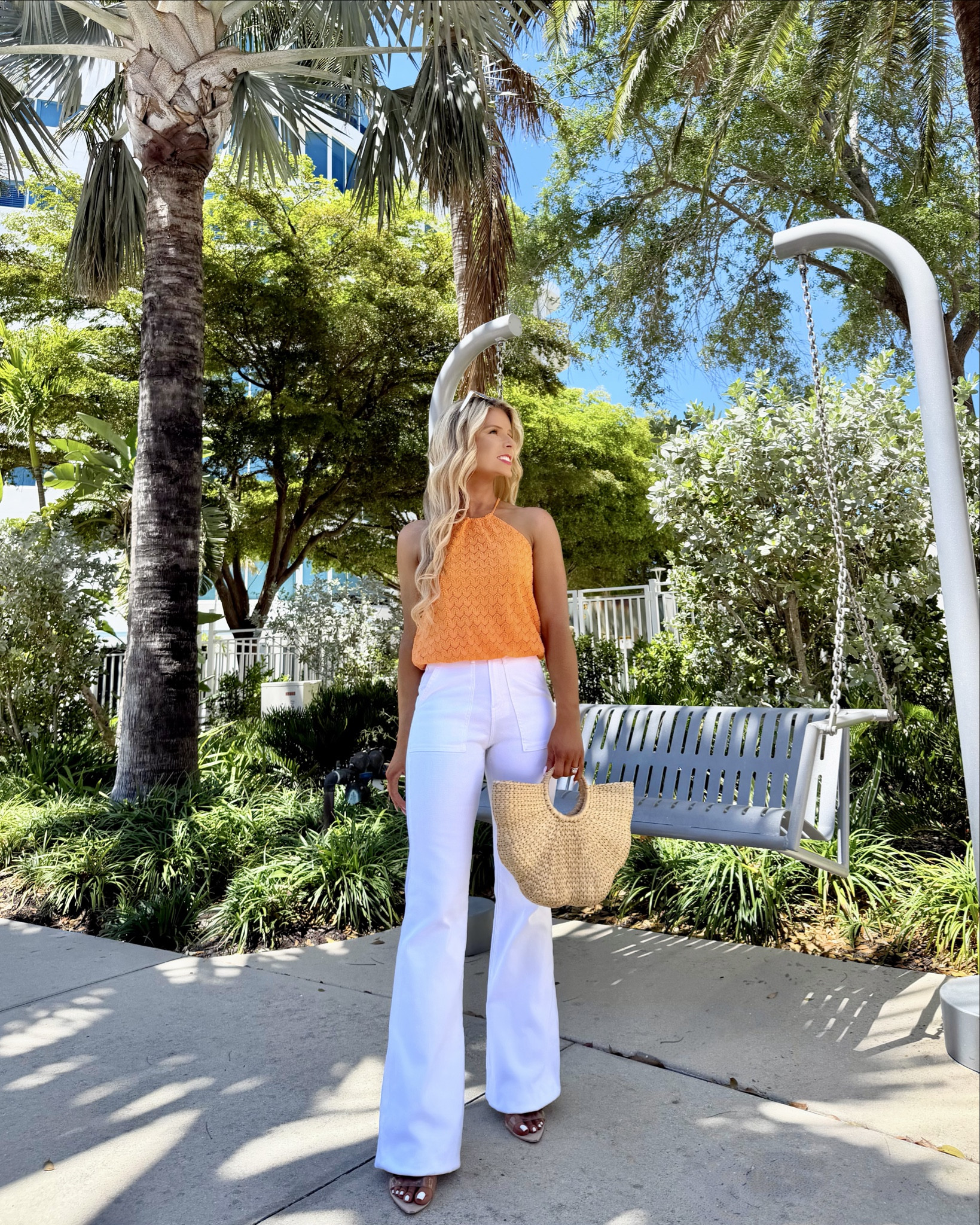 RESORTWEAR - vacation dresses, romper, bathing suits, tropical tops, + highwaisted white jeans styled as vacation outfits + resort outfits! 

Resort dress, sun dress, floral dress, tropical dress, mini dress, maxi dress, strapless dress, one piece swimsuit, swimwear, white denim, vacation pants, highrise jeans outfit, halter top, summer outfit, spring outfit, resortwear 2026 

#LTKSwim #LTKTravel #LTKootd